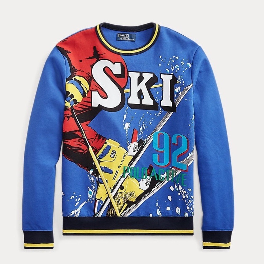 Ralph Lauren Polo Active Ski 92 Sweatshirt S Small Sweater Stadium Vintage Snow